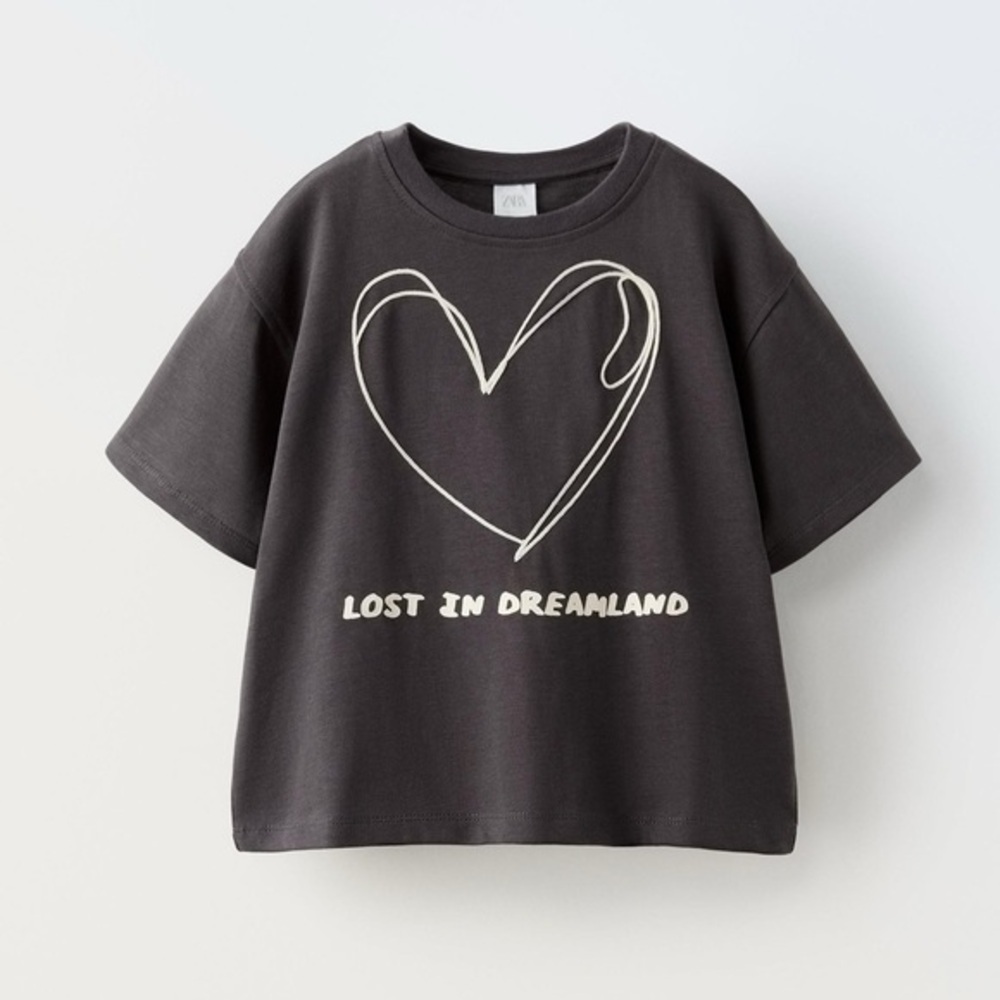 Zara  Heart Graphic T-Shirt